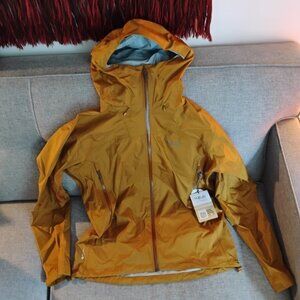 NWT - RAB Downpour Plus 2.0 Waterproof Rain Jacket Shell Squash Mens Size L